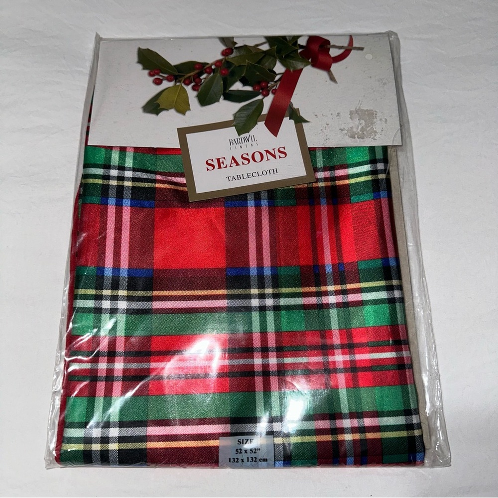 Bardwil Linens Seasons Plaid Tablecloth